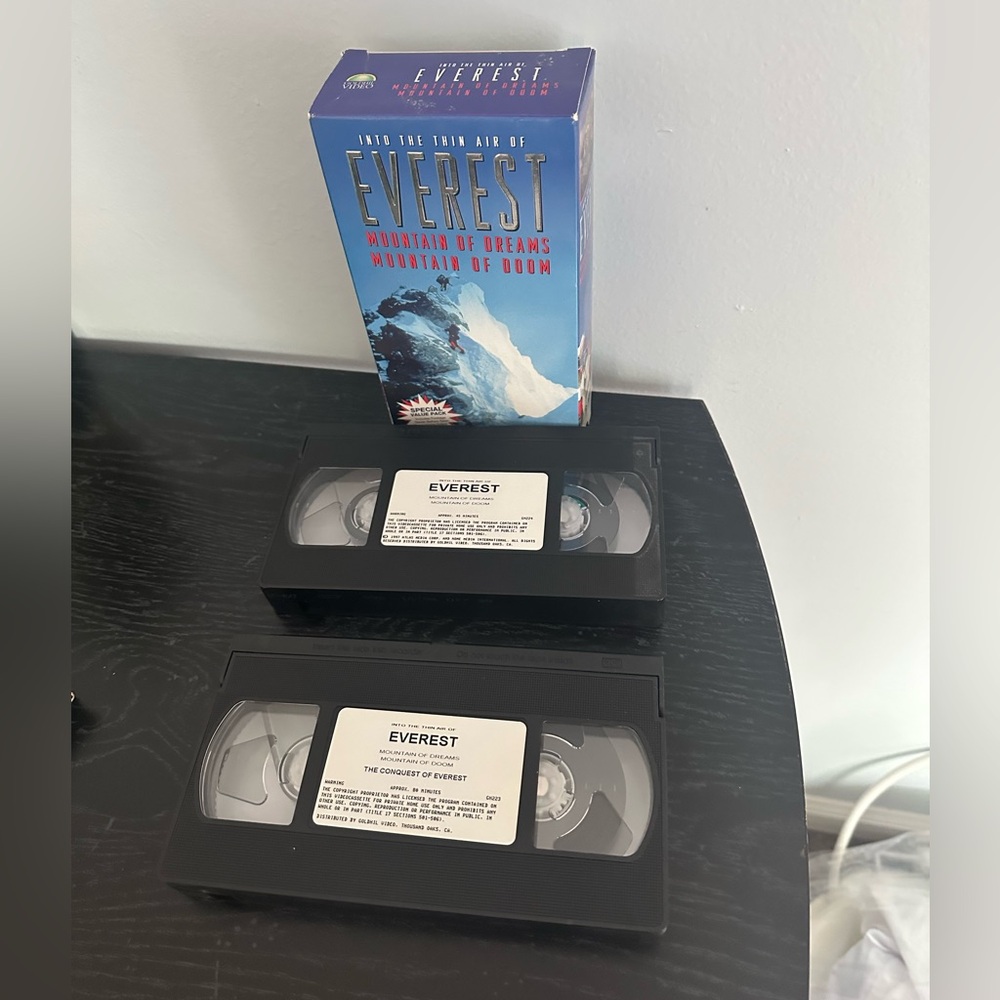 INTO THE THIN AIR EVEREST - MOVIE VHS 2 TAPE SET